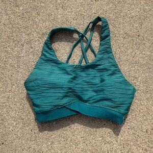 LINC Active Teal Ribbed Sports Bra